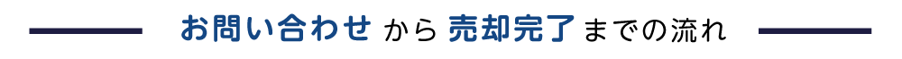 お問い合わせから売却完了まで